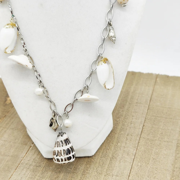 J. Jill Presents a Pearl & Seashell Charm Necklace - Picture 2 of 6